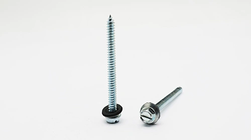 Slotted hex head self tapping screw with EPDM